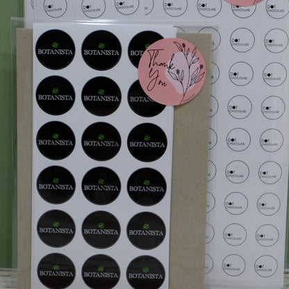 Round logo label stickers - circles