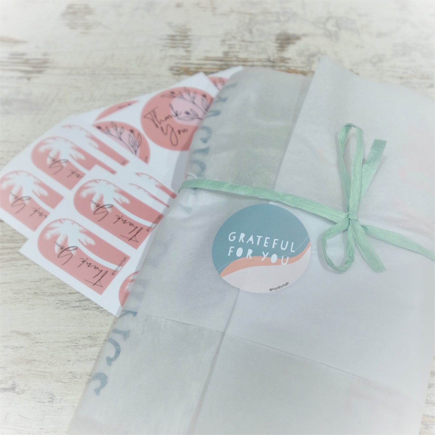 Thank you label stickers - 50mm