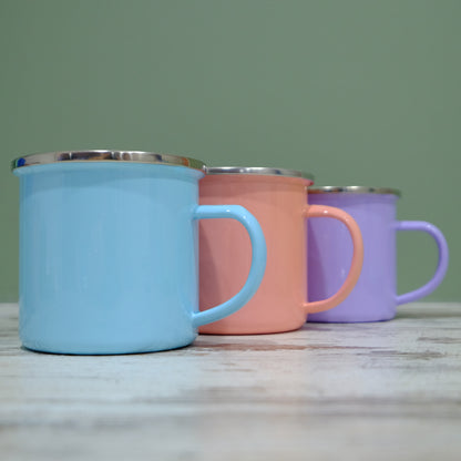 Pastel Matt Enamel Mug 360ml - What, and I can not stress this enough, the fuck