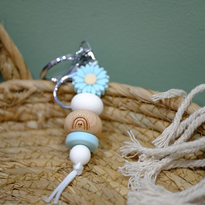 Keyring - Sea Glass Daisy