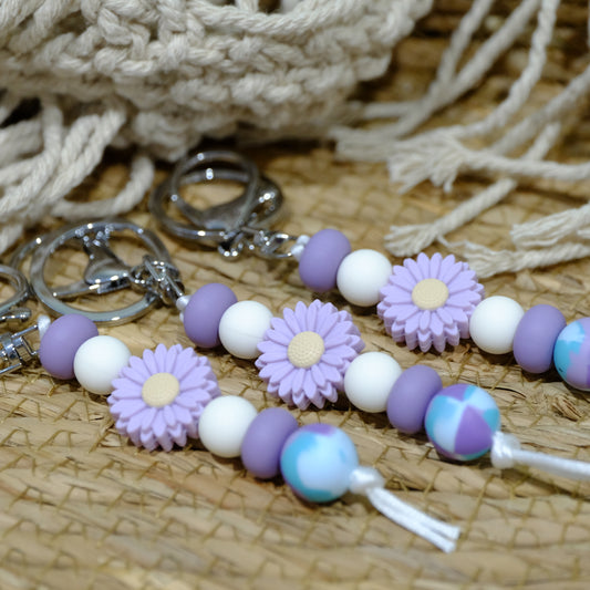 Keyring - Lavender Daisy
