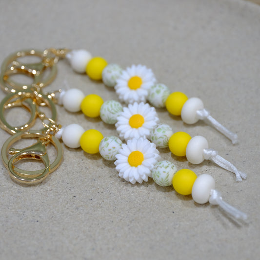 Keyring - White Daisy