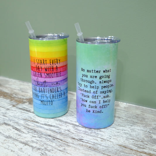 Stainless drink tumbler with slide lid - INSULATED - 15oz - Create your own! Custom printed