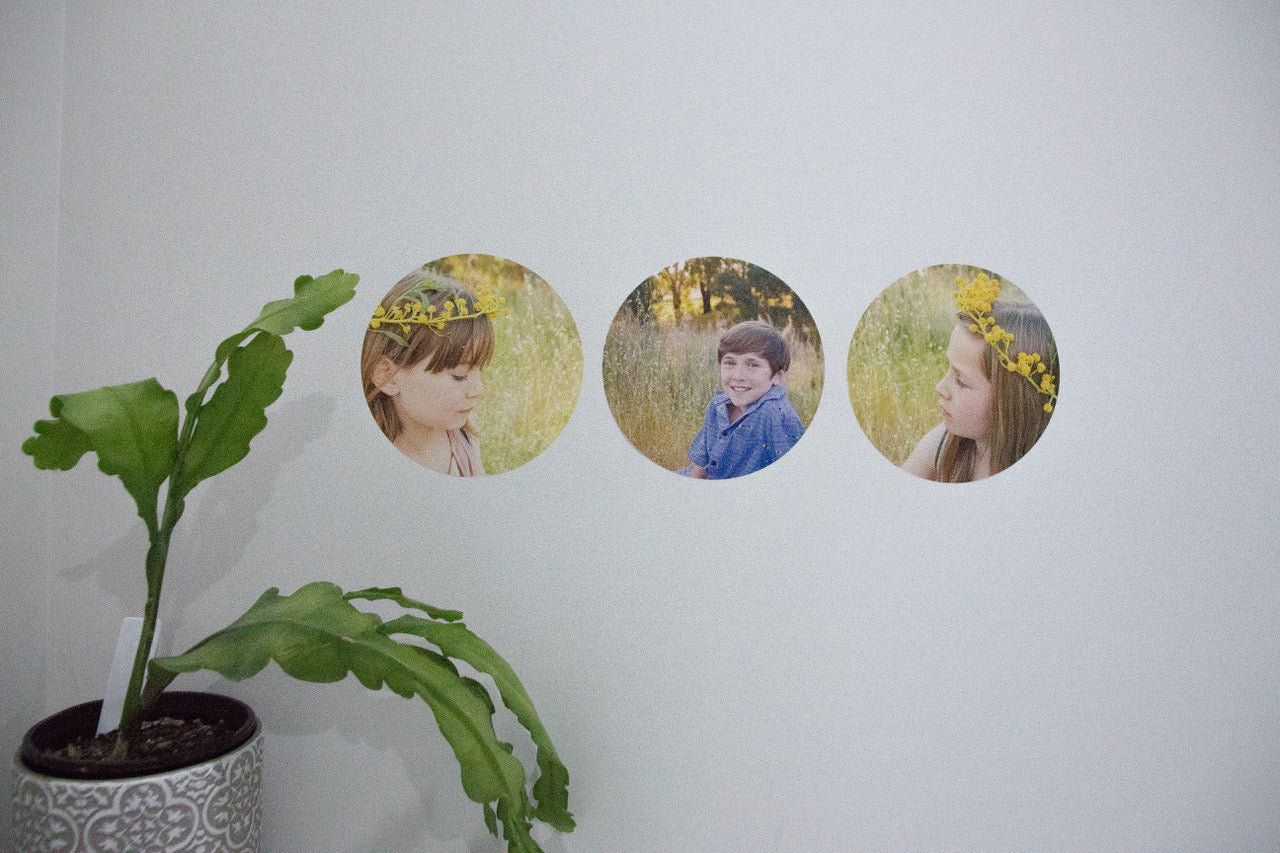 Fabric Photo Wall Decals - 15cm Round