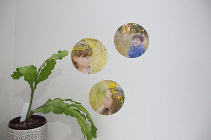Fabric Photo Wall Decals - 15cm Round