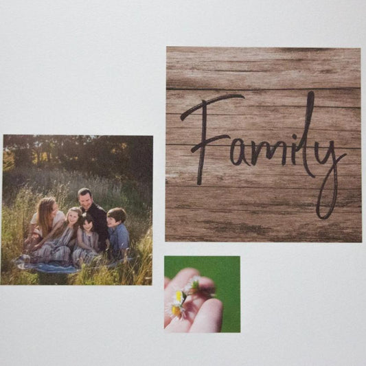 Fabric Photo Wall Decals - Set of 3 Square with BONUS