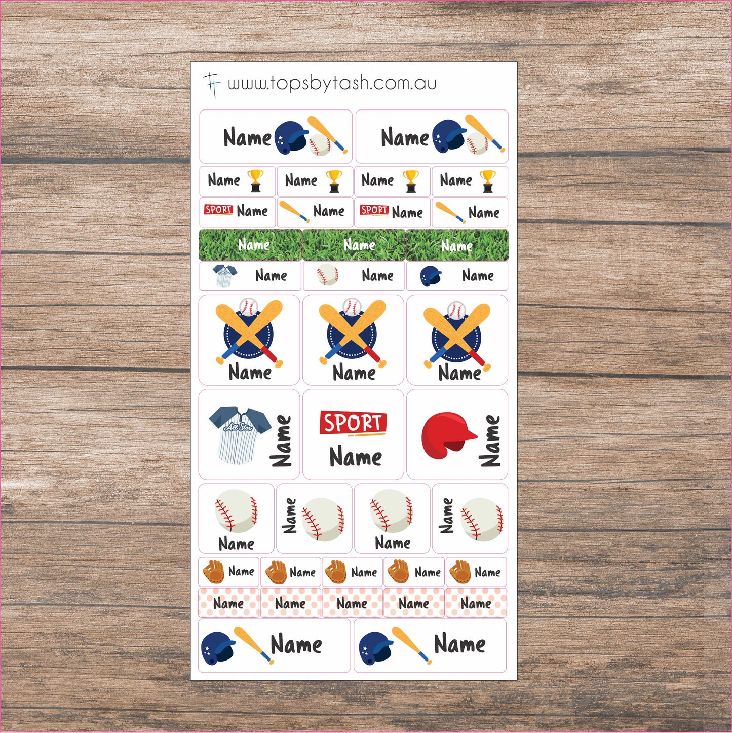 Name Label sticker sheets - mixed size sheets - Many themes!