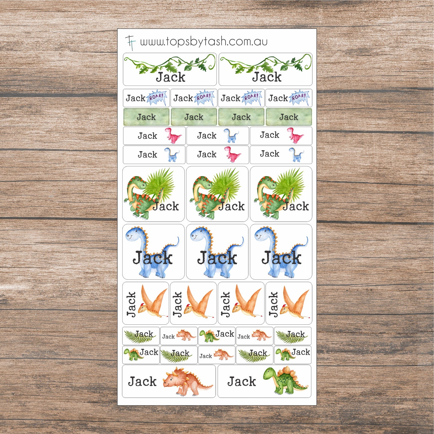 Name Label sticker sheets - mixed size sheets - Many themes!