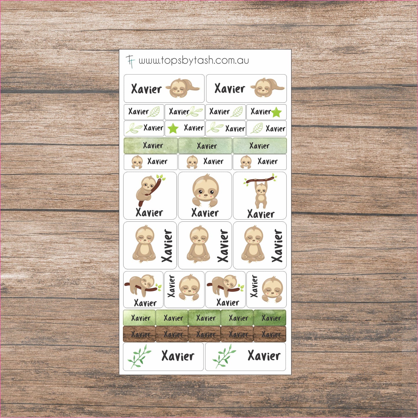 Name Label sticker sheets - mixed size sheets - Many themes!