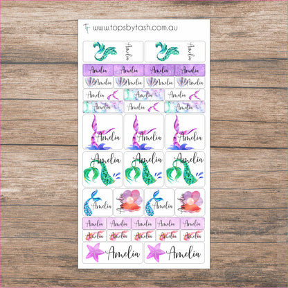 Name Label sticker sheets - mixed size sheets - Many themes!