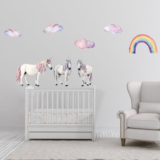 Wall Decals - Rainbow Unicorn collection