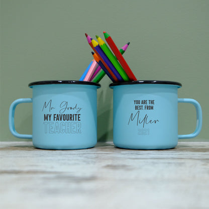 Enamel Mug 360ml - Personalised Teacher mug