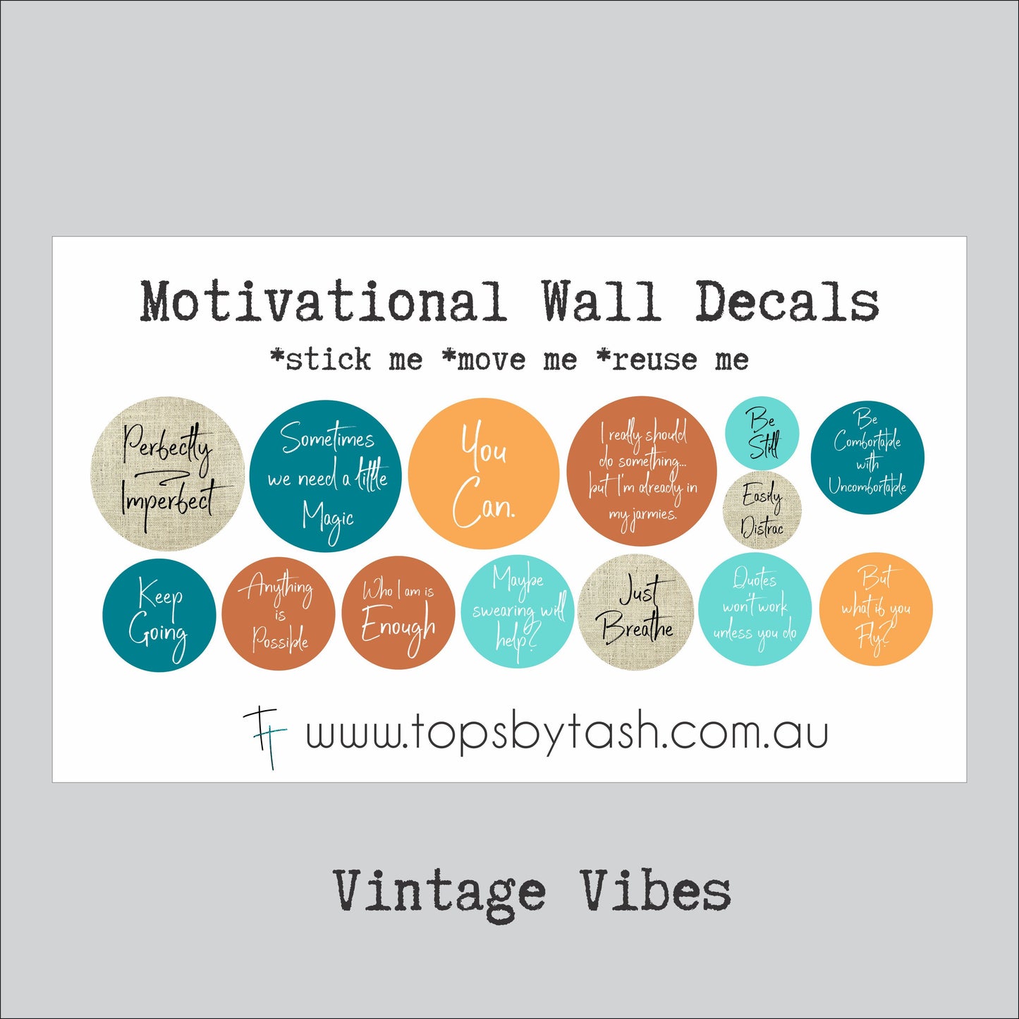 Motivational Wall Decals - Perfectly Imperfect