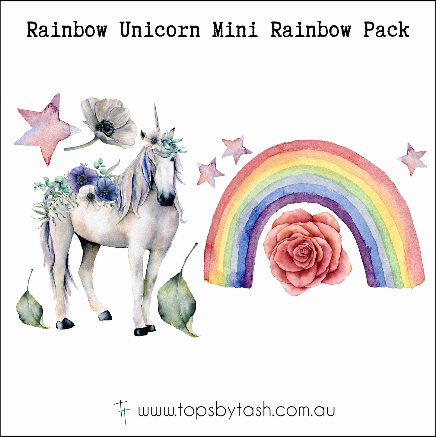Wall Decals - Rainbow Unicorn collection