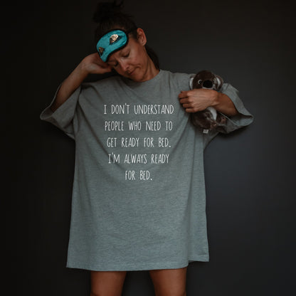 oversized sleep tee t-shirt