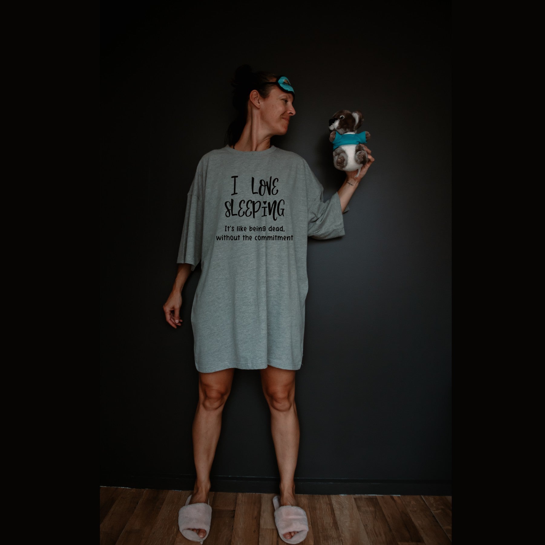 oversized sleep tee t-shirt