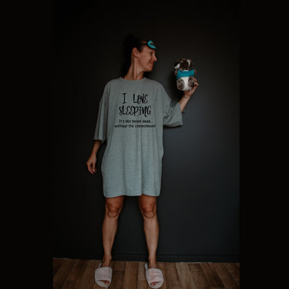 oversized sleep tee t-shirt