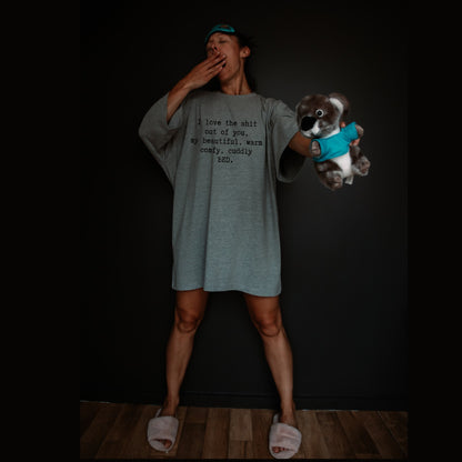 oversized sleep tee t-shirt