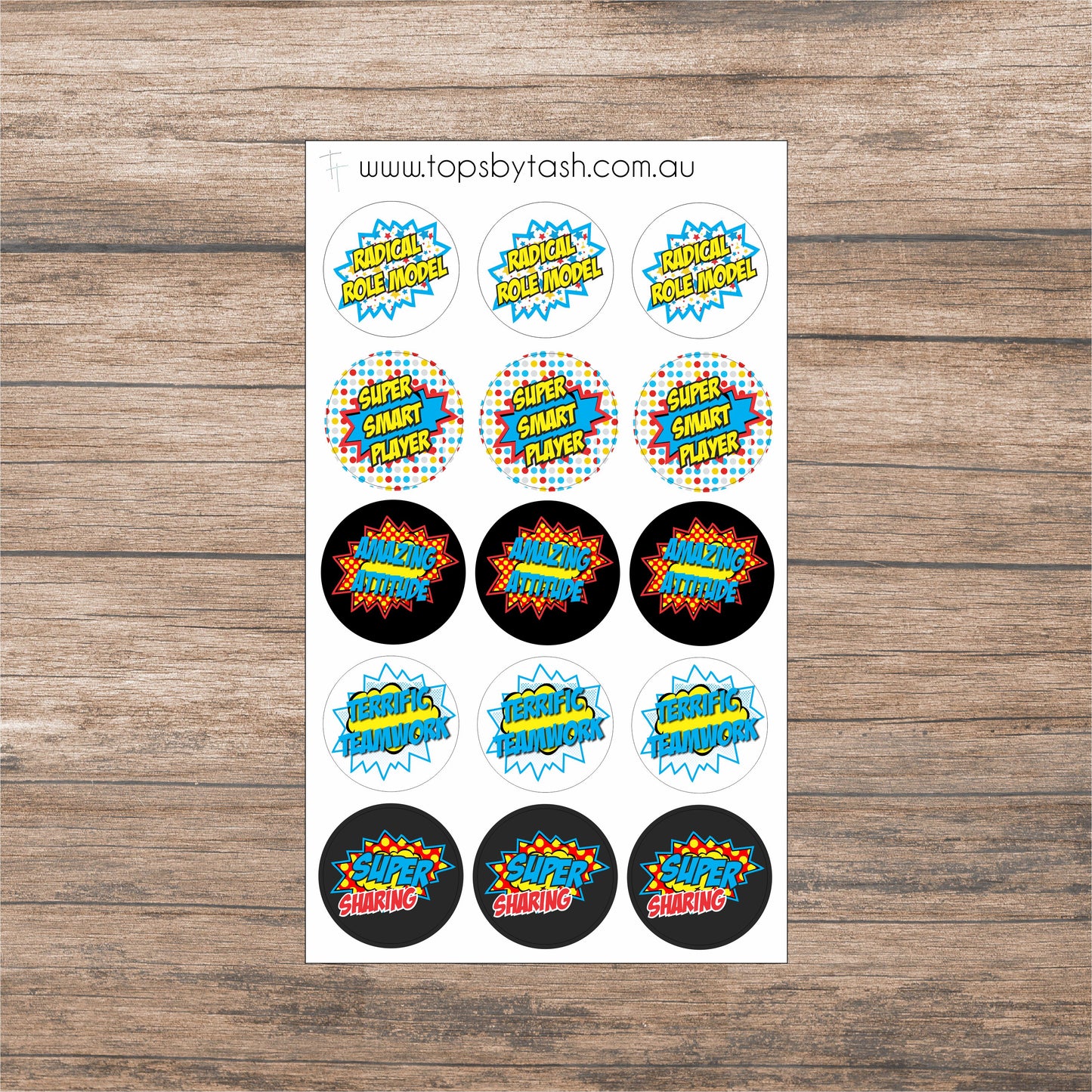 Teacher Stickers - Super Hero Reward Stickers for the kiddlets