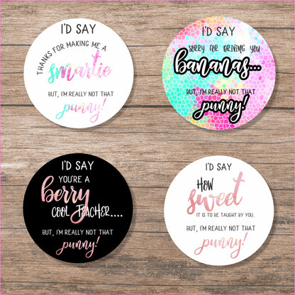 Teacher Stickers - DIY for lolly jars or candles