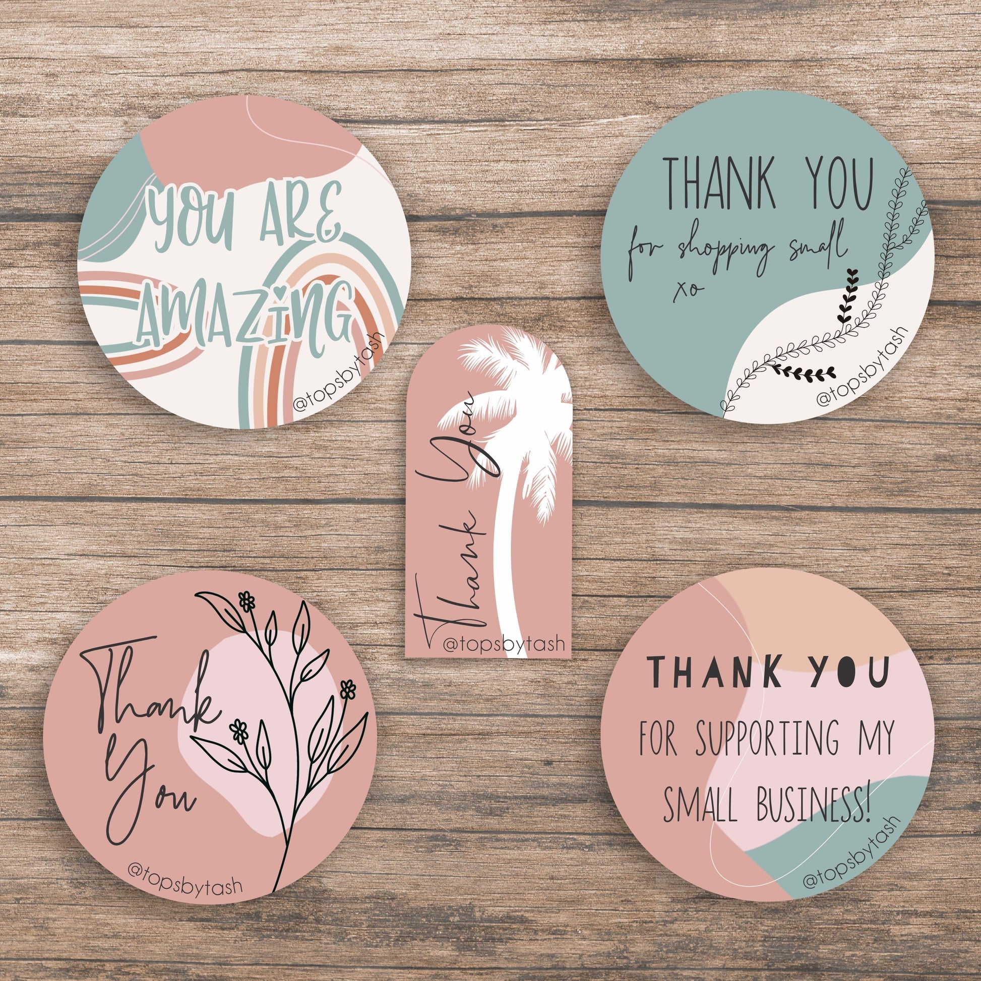 Thank you stickers small business