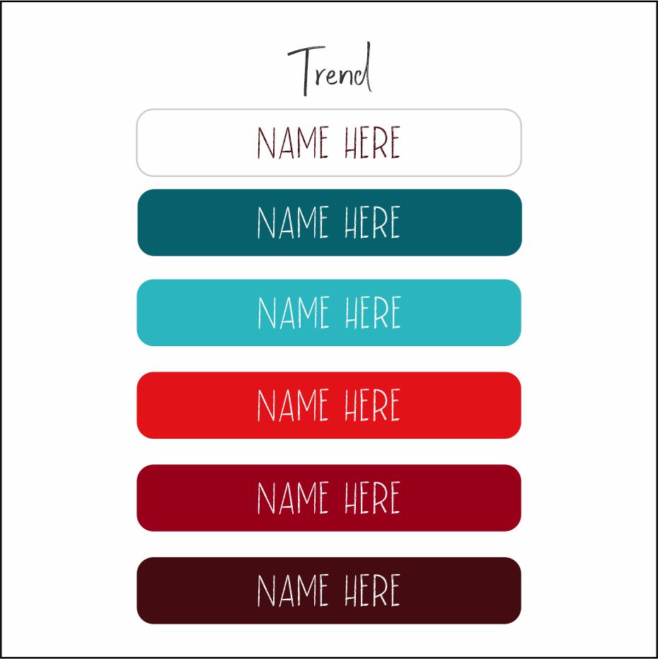 Name Label Waterproof Stickers - qty 102 - Mixed size pack