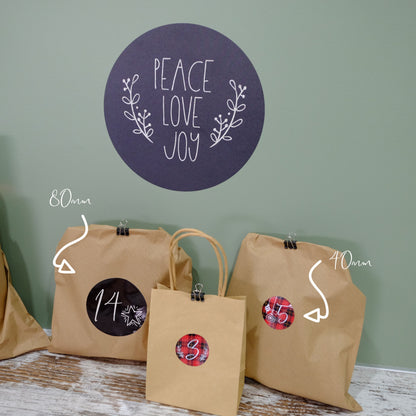 Christmas DIY advent calendar label stickers