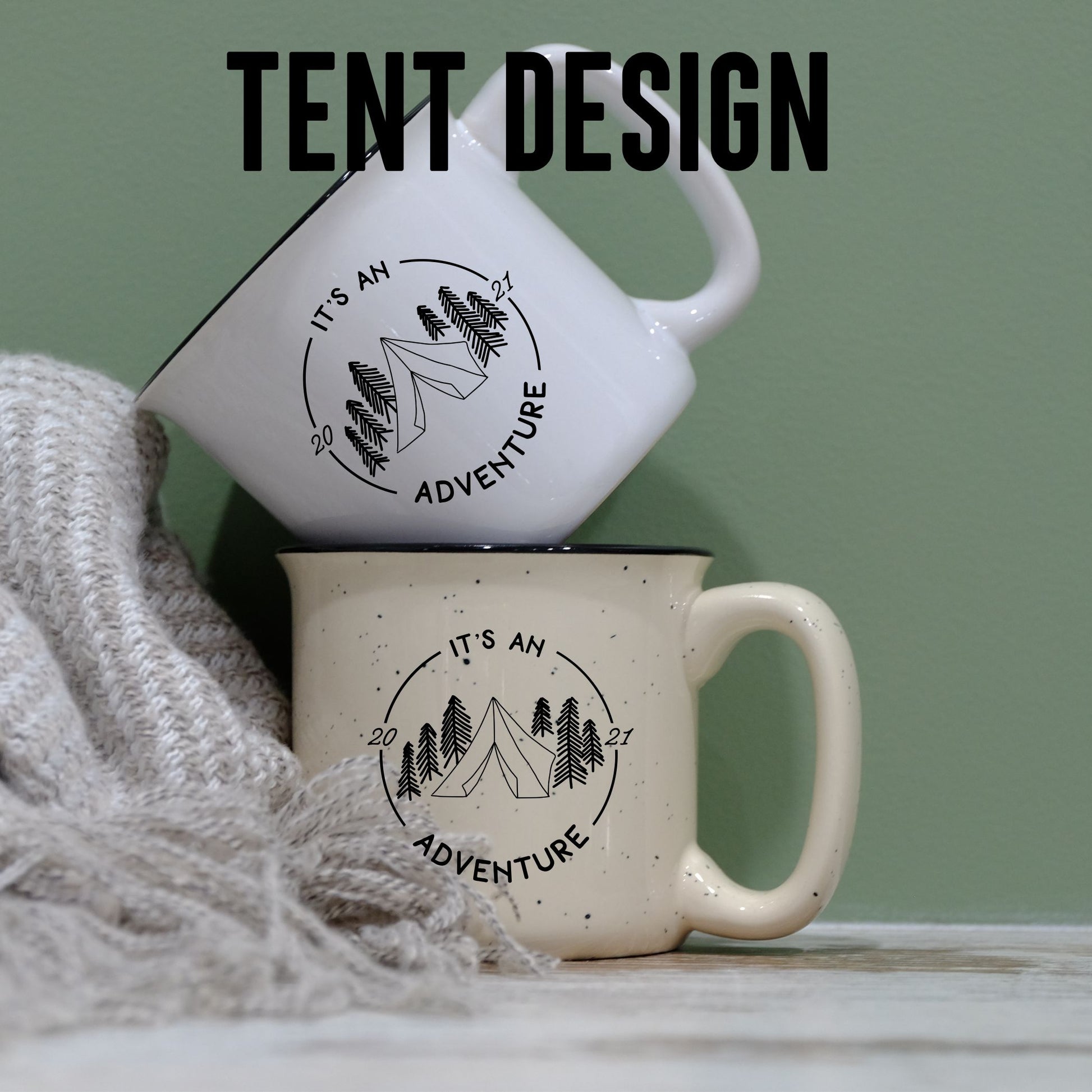 Custom personalised camping mug printing