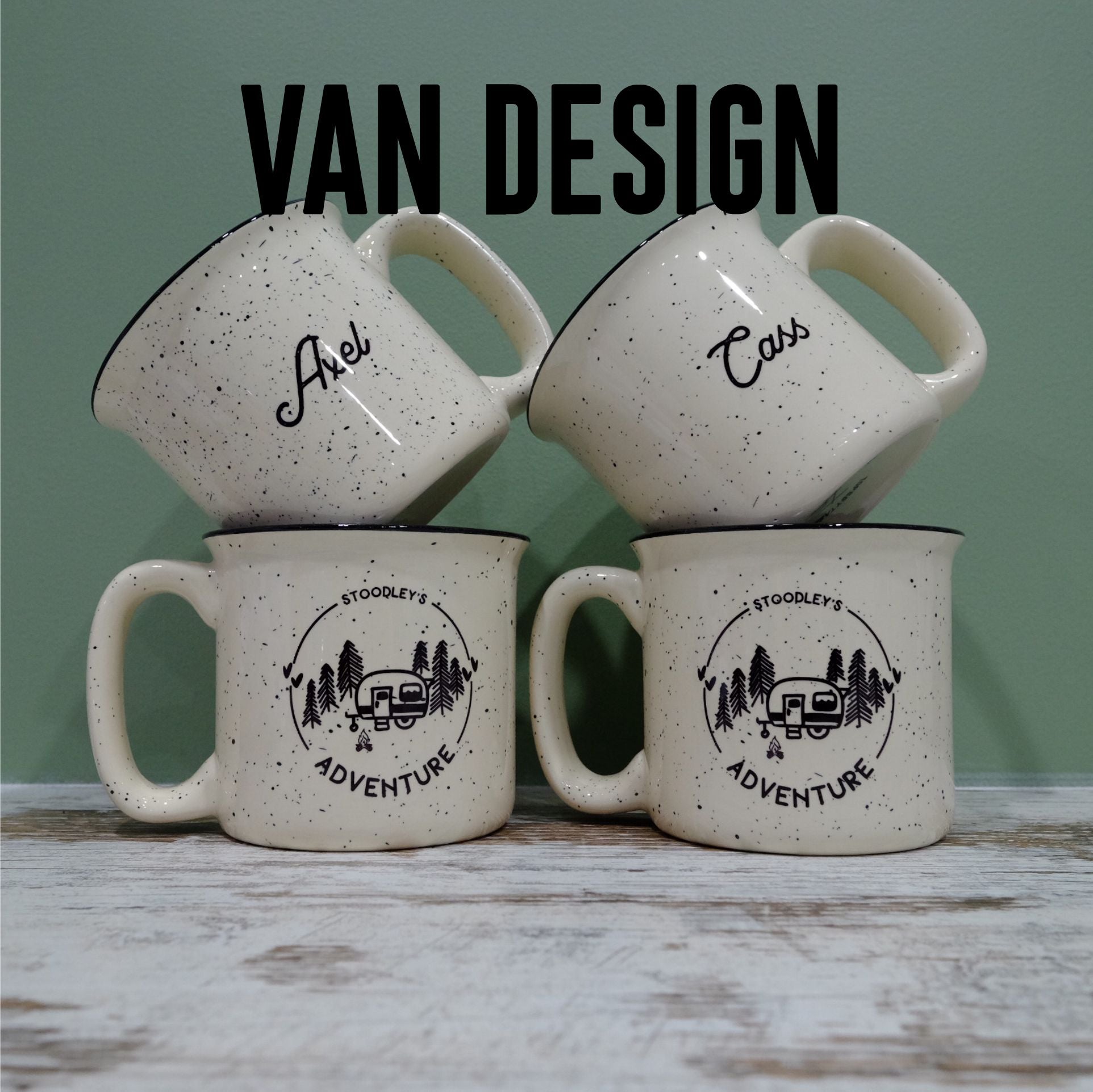 Custom personalised caravan mug printing