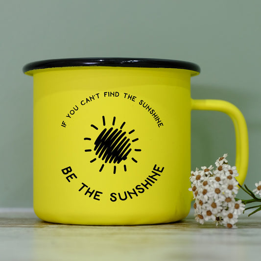 Pastel Matt Enamel Mug 360ml - Be the sunshine