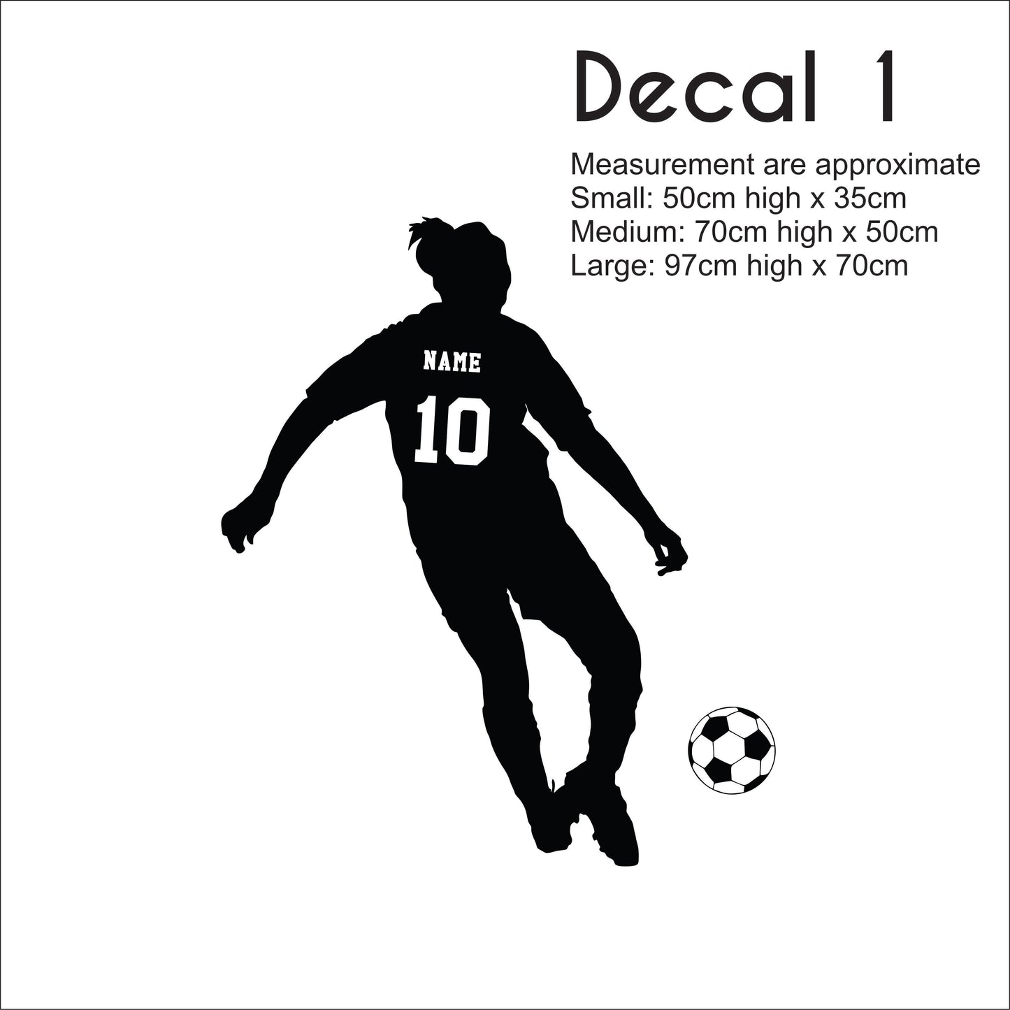 Fabric Wall/Door Personalised Soccer Decal