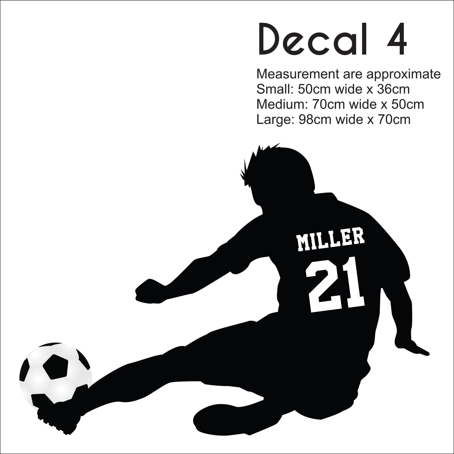 Fabric Wall/Door Personalised Soccer Decal