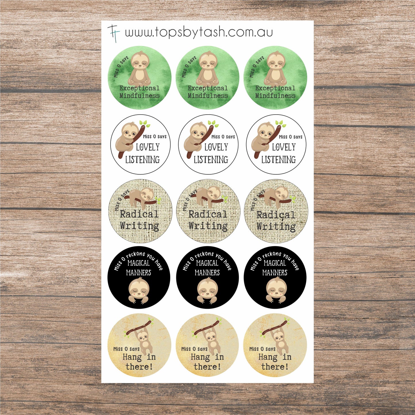 Personalised Teacher Stickers - Reward Stickers for the kiddlets