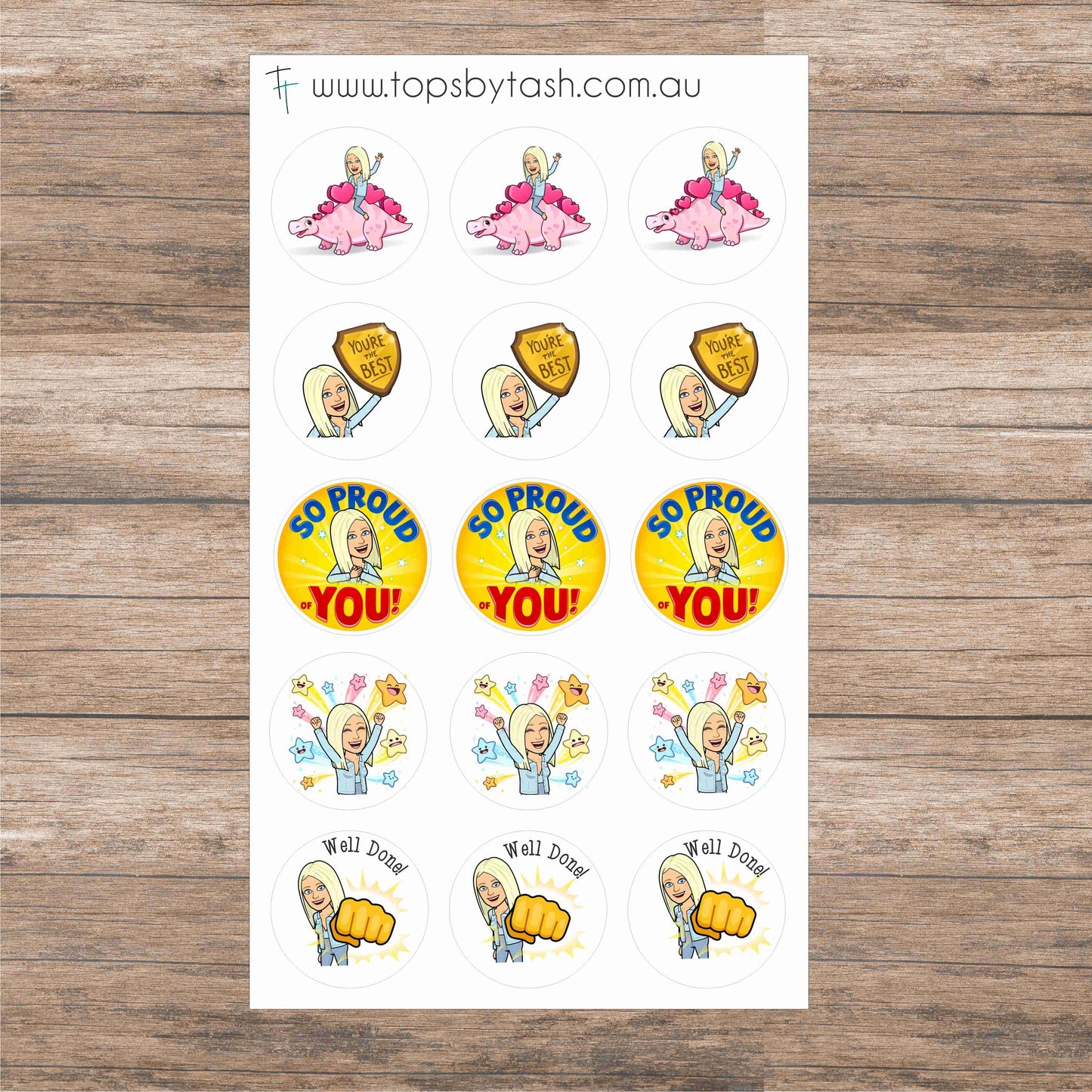 Teacher Reward Stickers - Personalise with your bitmoji