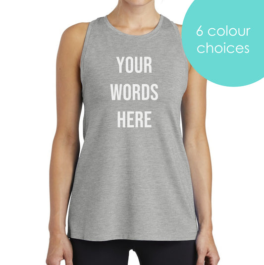 Racerback tri blend wicking Tank - Custom